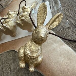 Brand NIB Becki Owens essentials 54” Resin Gold Rabbit Garland